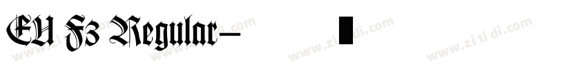 EU F3 Regular字体转换